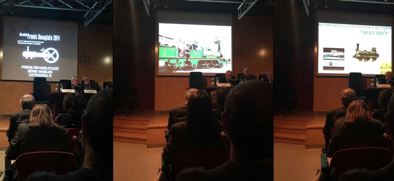La rehabilitacin de la locomotora Matar recibe el Premio Bonaplata