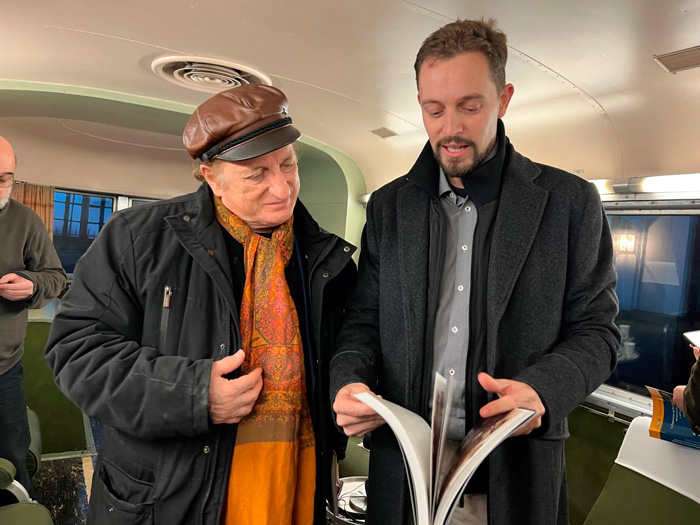 Javier Gurruchaga y el director de la Fundacin Adrin Fernndez Carrasco