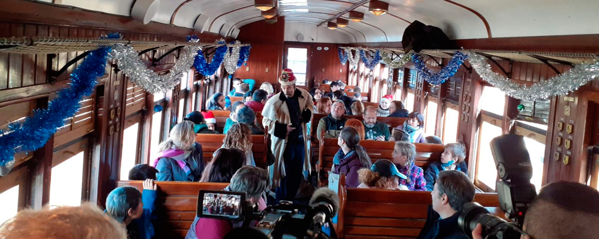 Nias y nios de Ucrania y Espaa convierten el primer Tren de la Navidad en el Tren de la Esperanza