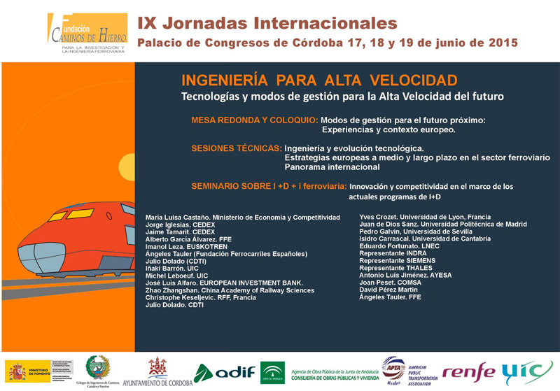 La Fundacin en la IX Jornadas sobre Ingeniera para Alta Velocidad