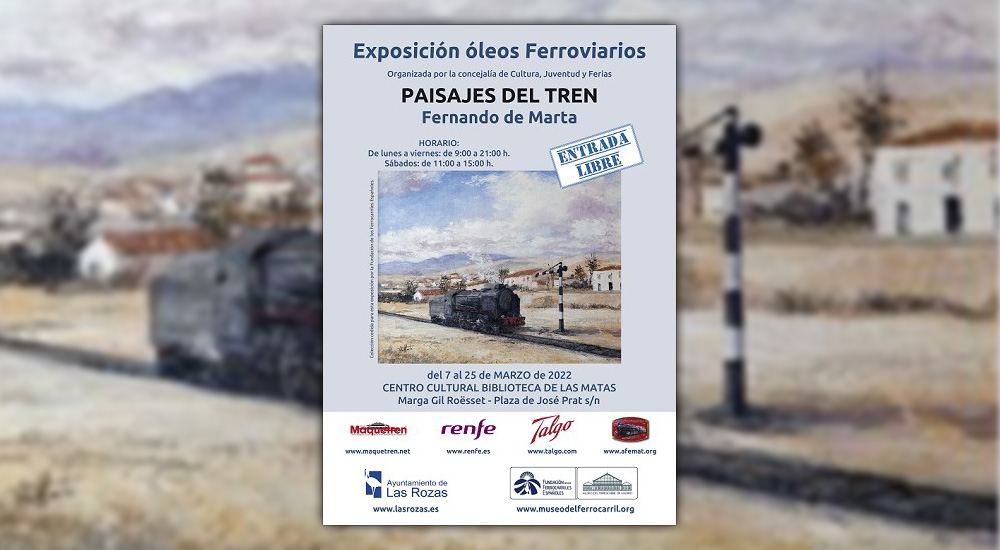 La Fundacin cede leos de temtica ferroviaria al Ayuntamiento de Las Rozas para la exposicin Paisajes del Tren