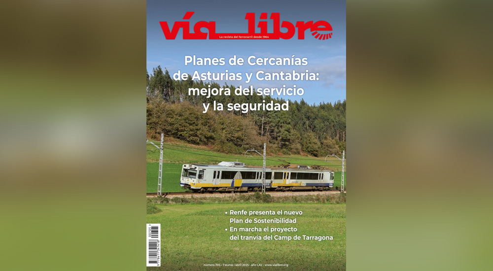 Las Cercanas de Asturias y Cantabria, portada de la revista Va Libre de abril 