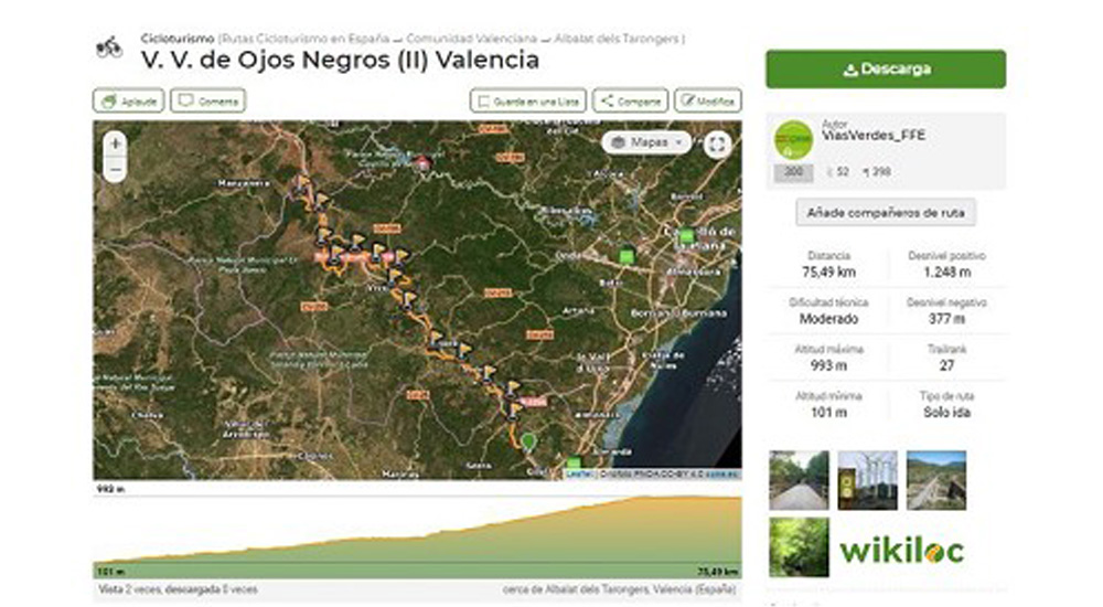 Nuevo perfil de Vas Verdes en Wikiloc