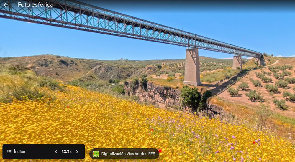 Los Caminos Naturales Vas Verdes de Jan, ya en Google Maps Street View