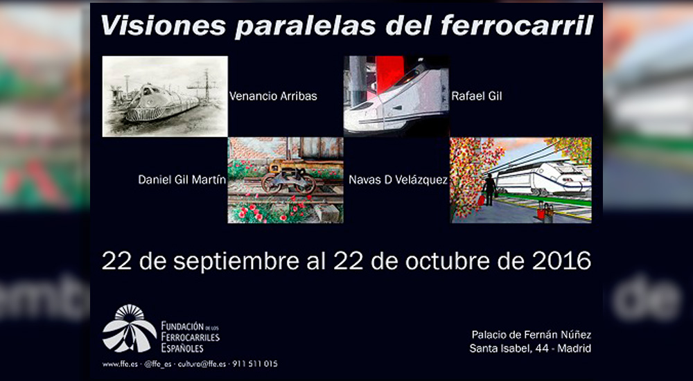 Visiones paralelas del ferrocarril, exposicin pictrica inspirada en el mundo del tren