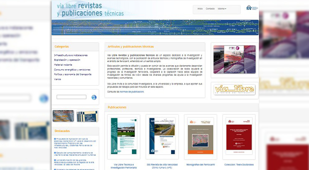 Publicaciones especializadas de Va Libre Tcnica e Investigacin Ferroviaria