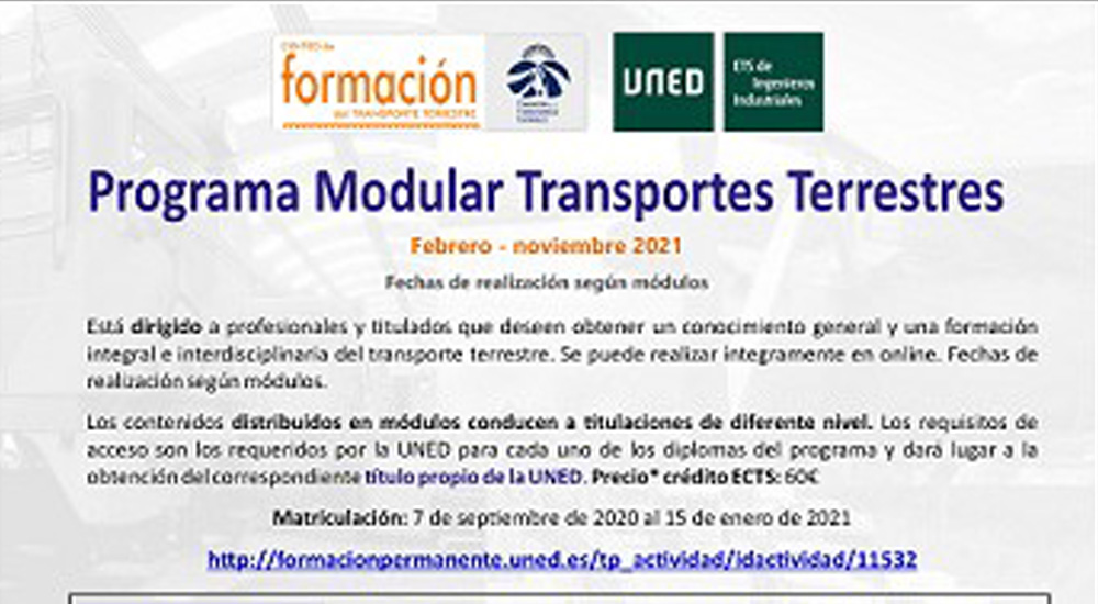 Convocado el 35 Curso de Transportes