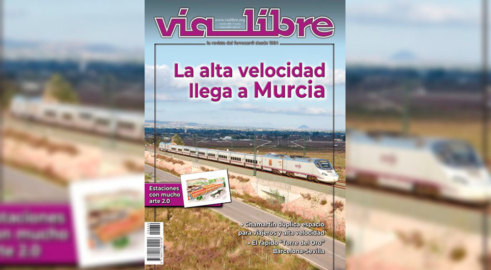 La llegada de la alta velocidad a Murcia, en la portada del primer Va Libre del ao